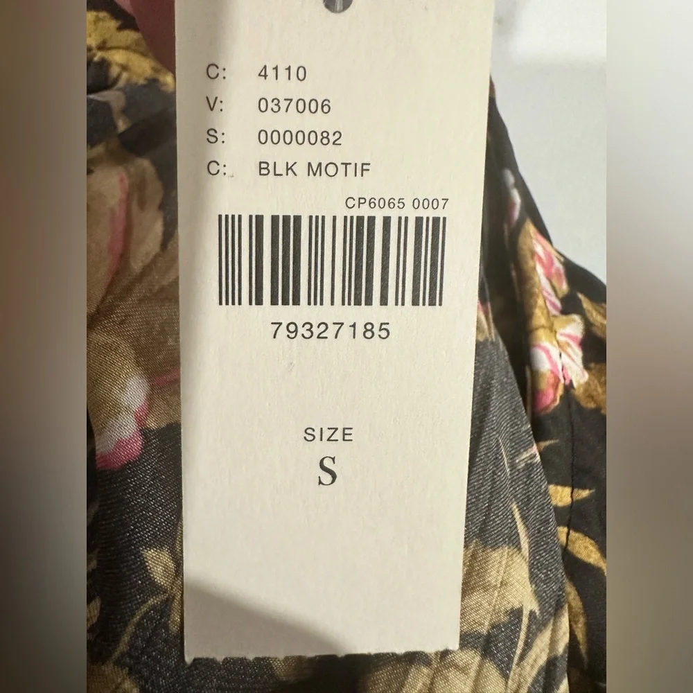 NEW Anthropologie Deep-V Floral Tunic Blouse-Size Small - Picture 12 of 16